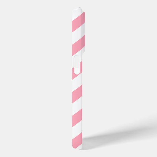 Monogramm rosa und blaue Diagonalstreifen Case-Mate iPhone Hülle (Rückseite / Rechts)