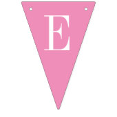 Monogramm rosa und blaues Seepferd unter Wasser Wimpelkette (Zweite Fahne)