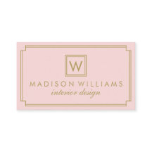 Monogramm Rosa und Gold Art Deco