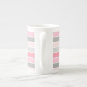 Monogramm, rosa und grau gestrichen porzellantasse (Rückseite)