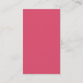 Monogramm-rosa Visitenkarte (Rückseite)