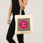 Monogramm-rosa Volleyball-Taschen-Tasche Tragetasche (Vorderseite (Produkt))