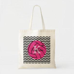 Monogramm-rosa Volleyball-Taschen-Tasche Tragetasche