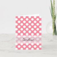 Monogramm-rosa weißes modisches Spaß-Tupfen-Muster