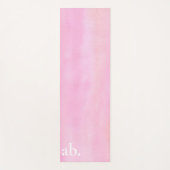 Monogramm Rosa Yogamatte (Vorderseite)