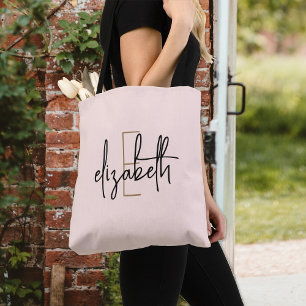Monogramm Rosafarben Tasche