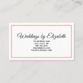 Monogramm-Rose-Basisbrief Beruflich Visitenkarte (Rückseite)