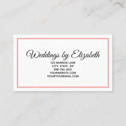 Monogramm-Rose-Basisbrief Beruflich Visitenkarte (Rückseite)