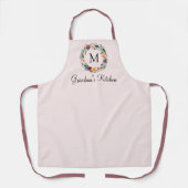Monogramm Rose Blume Blumenkraut Bestes Oma Schürze (Vorderseite)