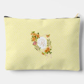 Monogramm-Rose-Flachband-Papiertüte Zubehörtasche (Rückseite)