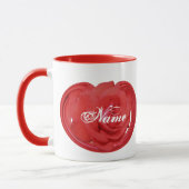 Monogramm Rose Floral Tasse (Links)