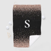 Monogramm-Rose Gold Golfhandtuch (Insitu)