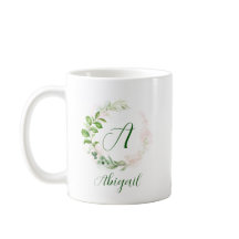 Monogramm-Rose Gold und grüne geometrische Kleider