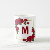 Monogramm-Rose Kaffeetasse (Mittel)