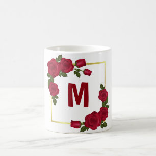Monogramm-Rose Kaffeetasse