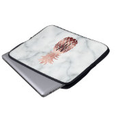 Monogramm-Rose Laptopschutzhülle (Vorne Knopf)