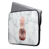 Monogramm-Rose Laptopschutzhülle (Vorderseite Links)