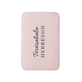 Monogramm Rosé Modern Minimalistisch Weiblich Badematte (Vorderseite Vertikal)