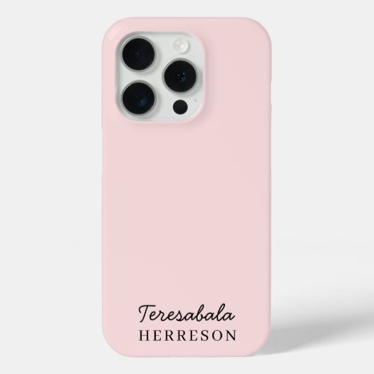 Monogramm Rosé Modern Minimalistisch Weiblich Case-Mate iPhone Hülle (Rückseite)