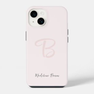 Monogramm Rosé Modern Minimalistisch Weiblich iPhone 14 Hülle
