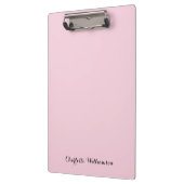Monogramm Rosé | Modern Minimalistisch Weiblich Klemmbrett (Links)