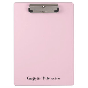 Monogramm Rosé Modern Minimalistisch Weiblich Klemmbrett
