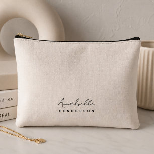 Monogramm Rosé Modern Minimalistisch Weiblich Zubehörtasche