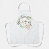 Monogramm-Rose Schürze (Vorderseite)