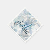 Monogramm-Rose Serviette (Ecke)