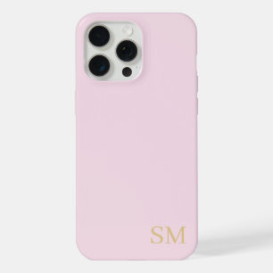 Monogramm Roségold Minimalistische Initialen iPhone 15 Pro Max Hülle