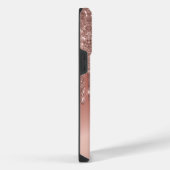 Monogramm-Roségold-Seite tropfender Glitter Androi iPhone Hülle (Rechte Seite)