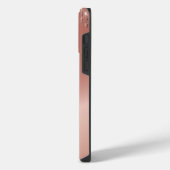 Monogramm-Roségold-Seite tropfender Glitter Androi iPhone Hülle (Linke Seite)