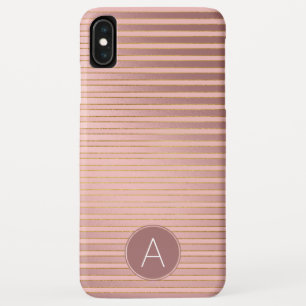 Monogramm-Rosen-Goldgestreiftes Muster mit Case-Mate iPhone Hülle