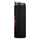 Monogramm Rot-Orange-Thermaltumbler Thermosbecher (Nach rechts gedreht)