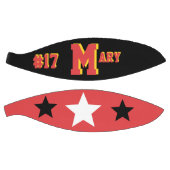 Monogramm Rot, Schwarz und Gold Basketball (Panele)