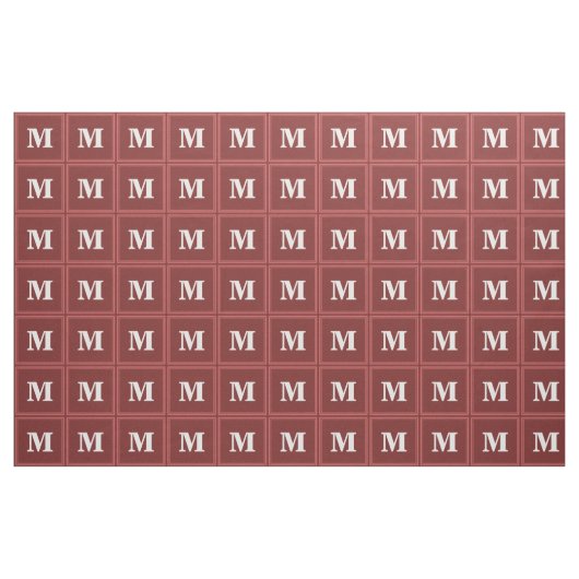 Monogramm rot stoff (Fat Quarter (45,7 x 55,9 cm))