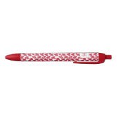 Monogramm-Rot-Valentinsherz-Muster Kugelschreiber (Unterseite)