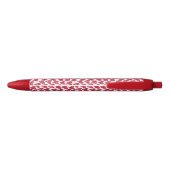 Monogramm-Rot-Valentinsherz-Muster Kugelschreiber (Rückseite)