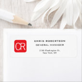Monogramm Rot Weiß Professionell Schlicht (Insitu)