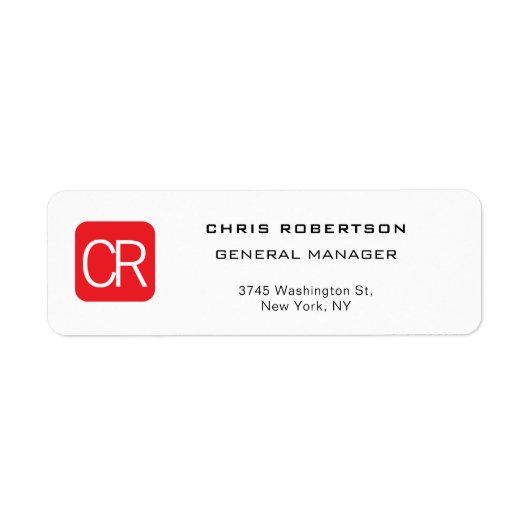 Monogramm Rot Weiß Professionell Schlicht (Vorne)