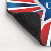 Monogramm Rot-Weiß-Streifen Mousepad (Ecke)