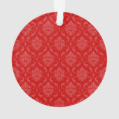 Monogramm-rote Damast-Verzierung Ornament (Rückseite)