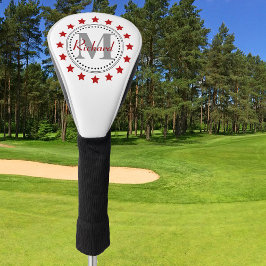 Monogramm Rote Sterne Golf Headcover