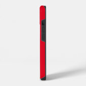 Monogramm Rote Sternexplosion iPhone Hülle (Linke Seite)