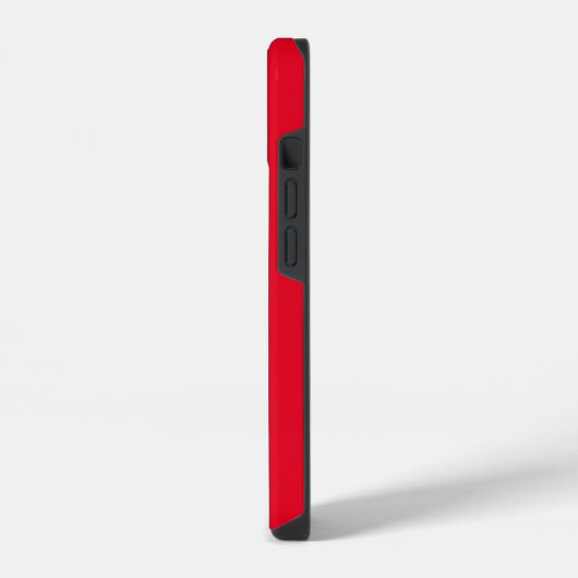 Monogramm Rote Sternexplosion iPhone Hülle (Linke Seite)