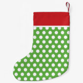 Monogramm rote und grüne Feiertage Kleiner Weihnachtsstrumpf (Rückseite)