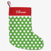Monogramm rote und grüne Feiertage Kleiner Weihnachtsstrumpf (Vorderseite)