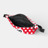 Monogramm rote und weiße Polka-Punkte oder benutze Bauchtasche (Offen)