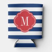 Monogramm rote weiße und blaue patrouillische Stre Dosenkühler (Vorderseite)