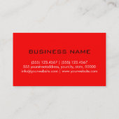 Monogramm Roter Farbhintergrund Visitenkarte (Rückseite)